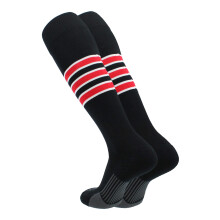 TcK Performance BaseballSoftball Sokken (ZwartWitScharlakenrood, Groot)