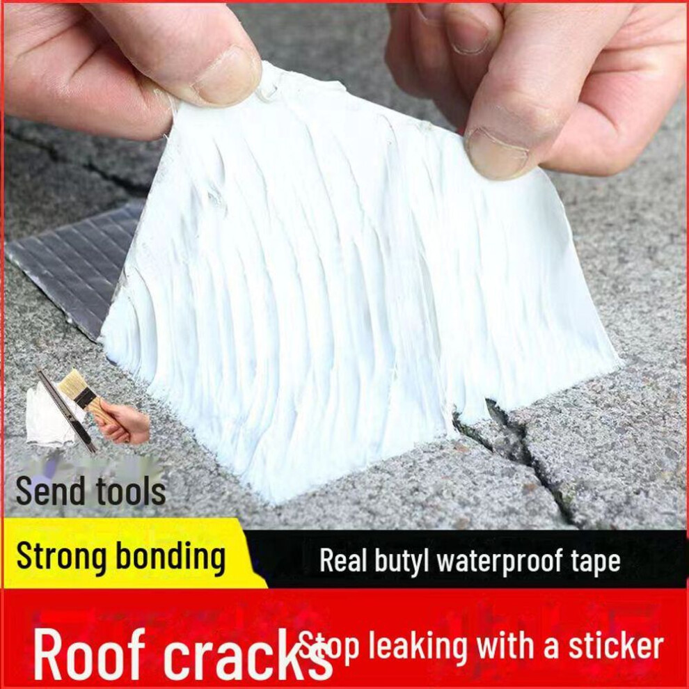 (5cm*5m) Waterproof Butyl Tape With Aluminum Foil For Leak Repair, Sun Rooms, Roof, Color Steel Tiles, Pipelines - Self-adhesive Waterproof Membrane