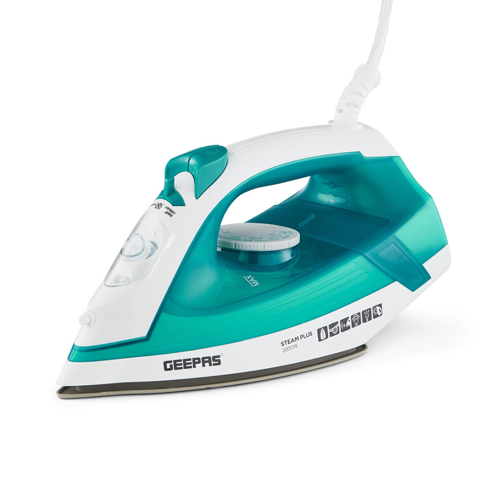 Geepas (Blue) 2In 1 Cordless Steam Iron Ceramic Soleplate
