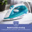 GEEPAS (Blue) Geepas 2in 1 Cordless Steam Iron Ceramic Soleplate 4