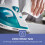 GEEPAS (Blue) Geepas 2in 1 Cordless Steam Iron Ceramic Soleplate 9