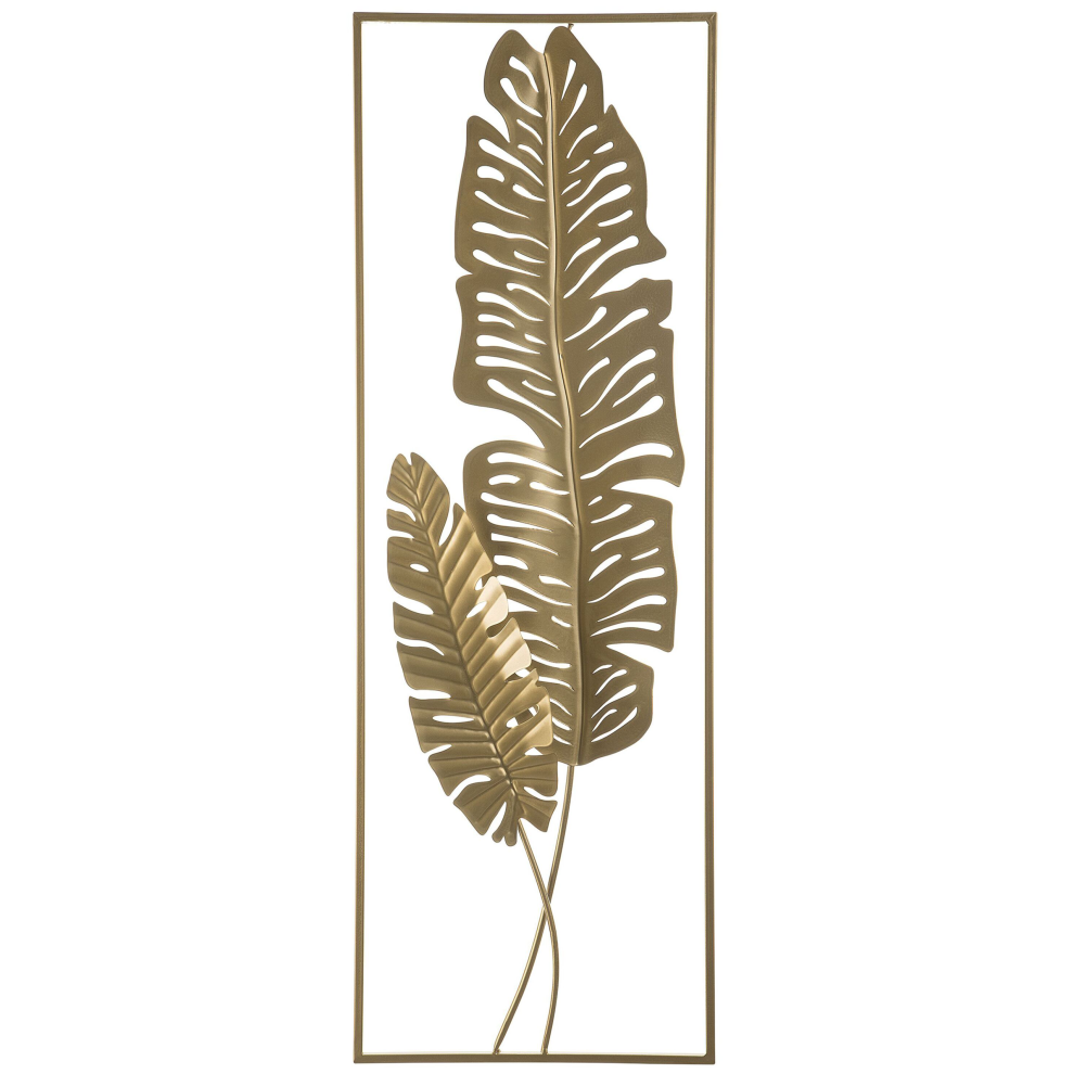 Wall Decor Leaf PALLADIUM Metal 90 cm Gold