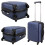 Navy Lightweight Travel Cabin Suitcase With Wheels & Handle 1