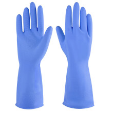 IUcgE modré gumové úklidové rukavice 6 párů pro domácnost, opakovaně použitelné na mytí nádobí (6, XL)