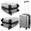Silver Lightweight Travel Cabin Suitcase With Wheels & Handle 1