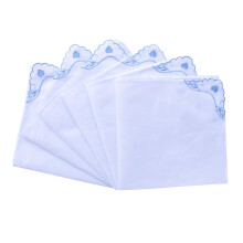 Mileymarla Bordado Bordado algod   o len   os brancos de renda Casamento Hankies