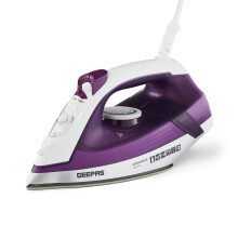 (Purple) Geepas 2in 1 Cordless Steam Iron Ceramic Soleplate