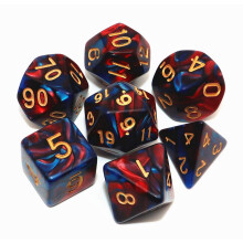Creebuy DND DICE Red Blue Polyhedral Dice Set fr Dungeon och Dragons MTG RPG D & D D20 D12 D10 D8 D6 D4