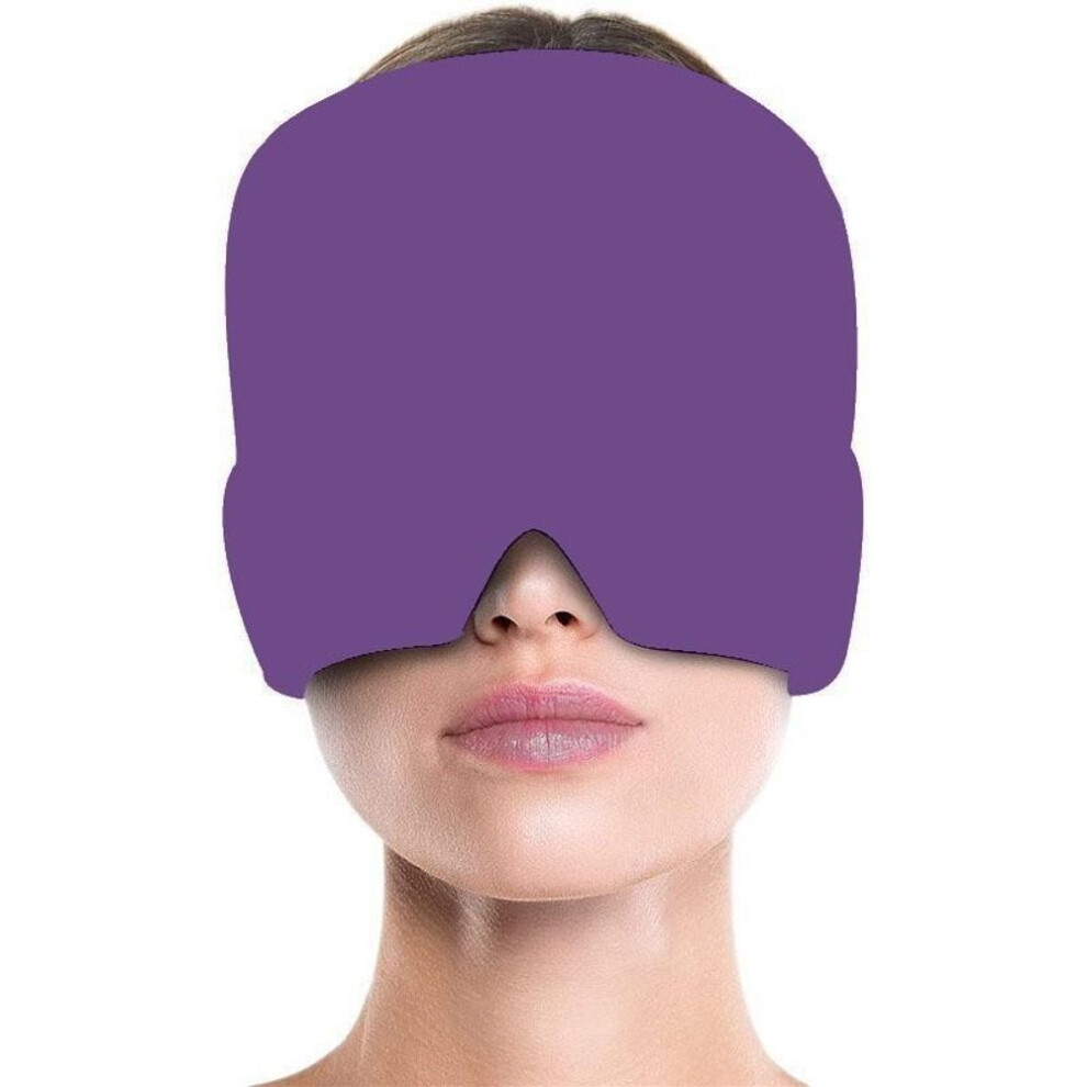 (purple, 1PCS) Migraine Relief Hat Headache Hat Gel Cold Therapy Ice Cap For Relieve Pain Ice Hat Eye Mask Stress Pressure Pain Relief