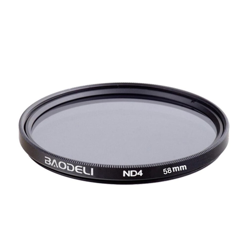 (as the picture, ND4 58mm) Baodeli Nd Filter 2 4 8 Concept 49 52 55 58 62 67 72 77 82mm For Camera Canon Nikon Sony Accessories