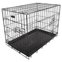 Medium (75x54x47cm) 2 Door Folding Dog/Puppy Cage Carrier