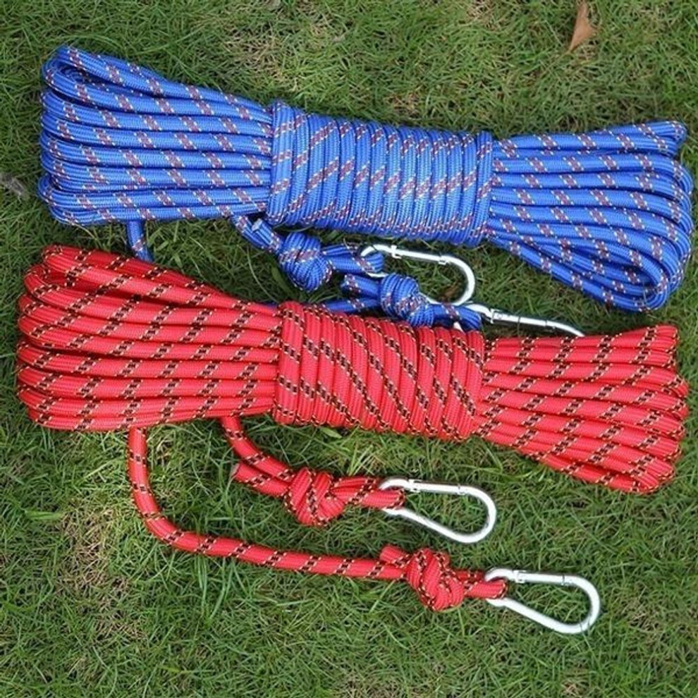 (blue, 15m) Outdoor Rescue Rope Climbing Safety Rope Insurance Escape Rope Wild Hiking Survival Equipment Professional Rock High Strength Cord Safety Ropes