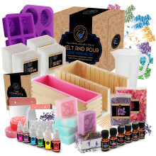 Craftzee Mothers Day -gvor - Stor tvltillverkningssats fr vuxna och barn - tvltillverkning med tvlbas tvlskrare Silikon Loaf formar dofter