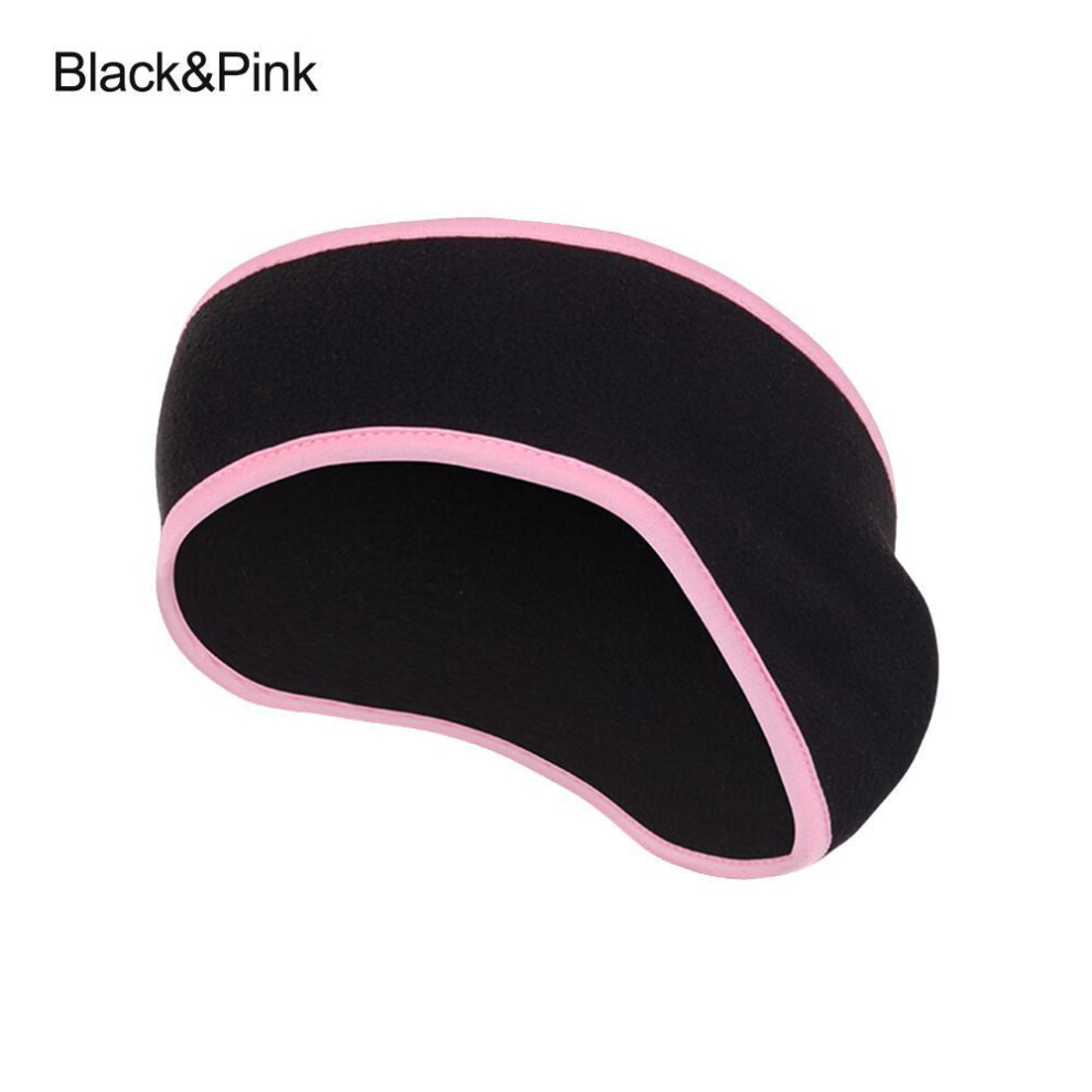 (black,pink) Bands Fleece Ear Cover Hair Sweat Winter Sweatband Ear Warmer Running Headband Ear Muffs Headband