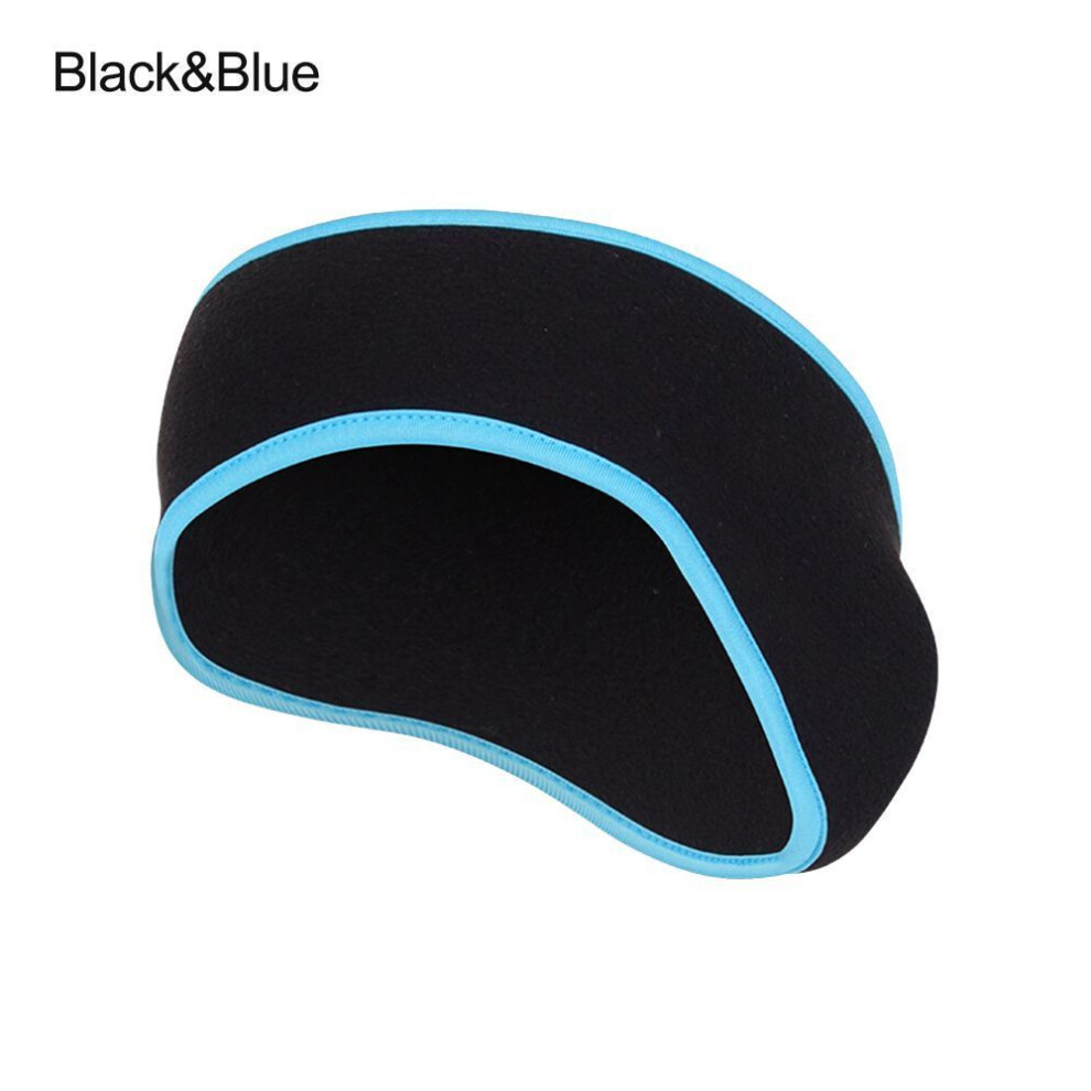 (black,blue) Bands Fleece Ear Cover Hair Sweat Winter Sweatband Ear Warmer Running Headband Ear Muffs Headband