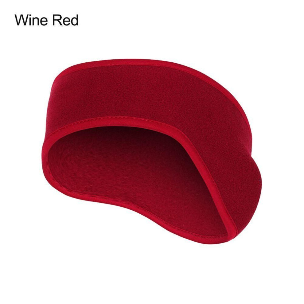 (wine red) Bands Fleece Ear Cover Hair Sweat Winter Sweatband Ear Warmer Running Headband Ear Muffs Headband