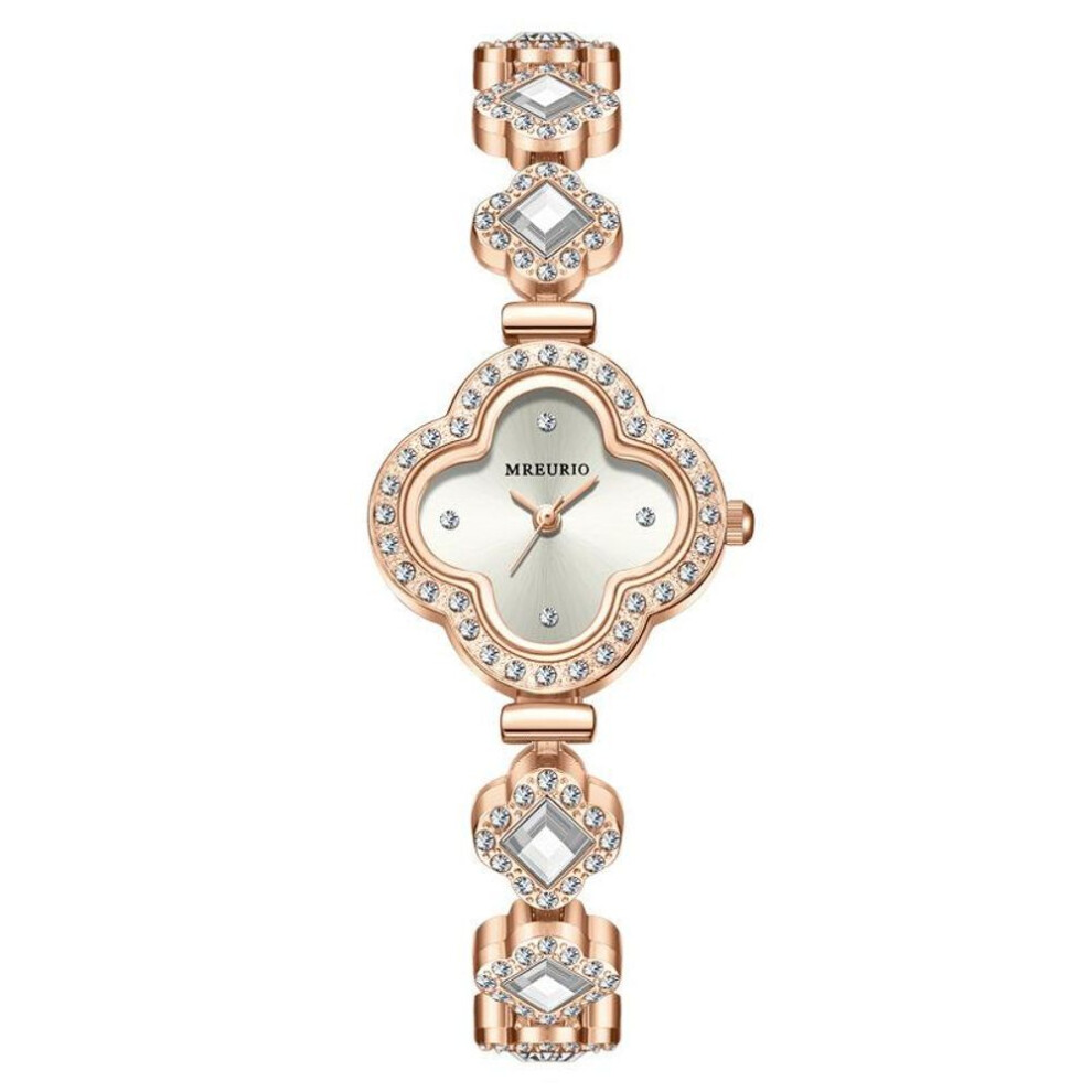 (white) Fashion Woman&apos;s Quartz Watches Luxury Design Diamond Ladies Bracelet Wristwatches Best Gifts for Wife,Family,Friend