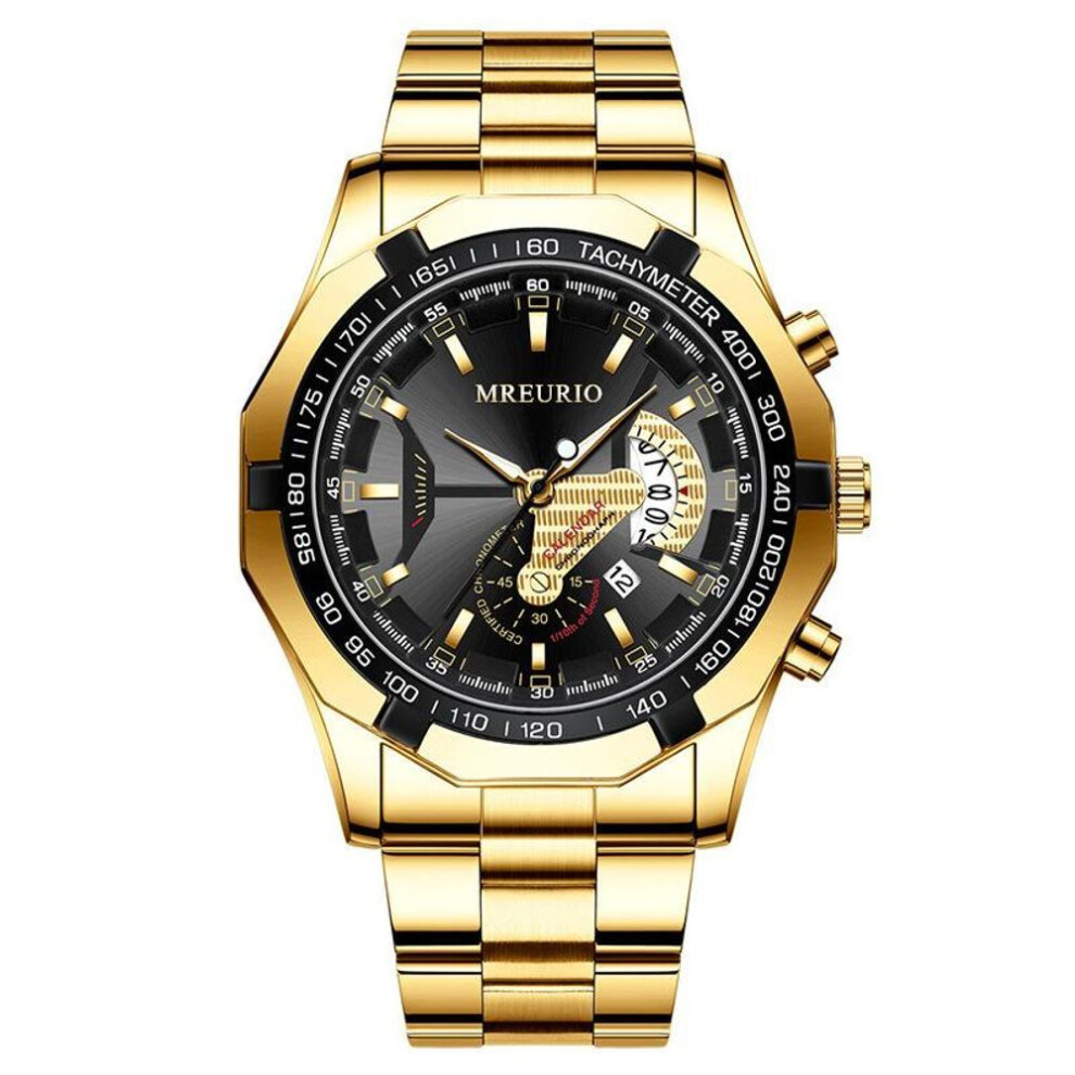 (golden,black) Men&apos;s Big Dial Quartz Watches Original Design Business Man&apos;s Wristwatches Top Luxury Best Gifts For Husband,family,friend
