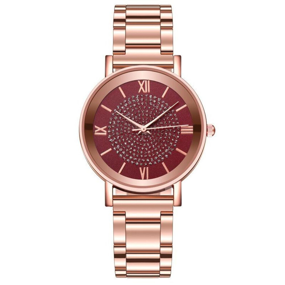 (red) Topseller Women Luxury Wristwatches Fashion Diamond Woman&apos;s Quartz Watches Best Gifts Clock for Wife,Family,Friend