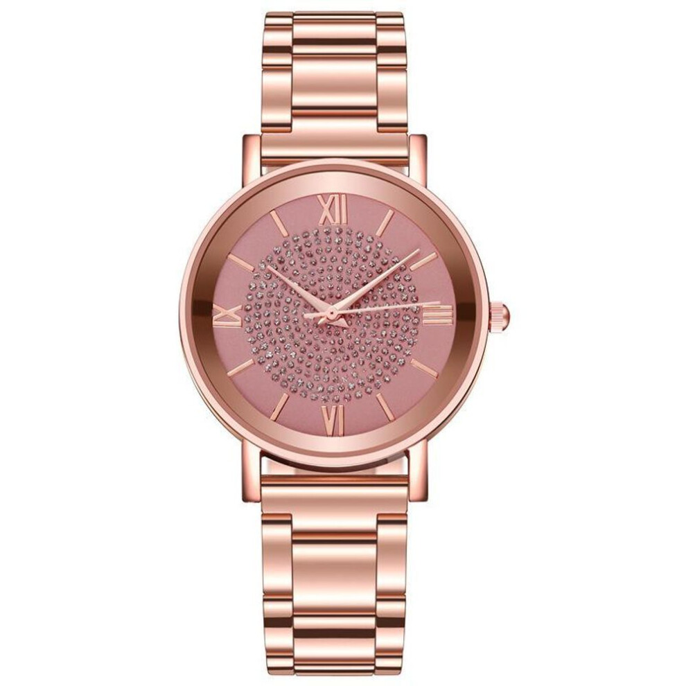 (pink) Topseller Women Luxury Wristwatches Fashion Diamond Woman&apos;s Quartz Watches Best Gifts Clock For Wife,family,friend
