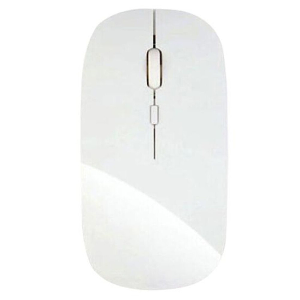 (white) 2.4 Ghz Slim Optical Wireless Mouse Mice + Usb Receiver For Macbook Laptop Pc