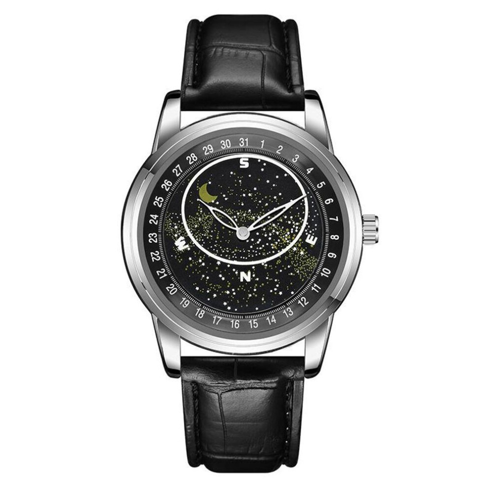 (black) Creative Design Luminous Men&apos;s Quartz Watches Fashion Man&apos;s Wristwatches Best Gifts Clock For Husband,family,friend