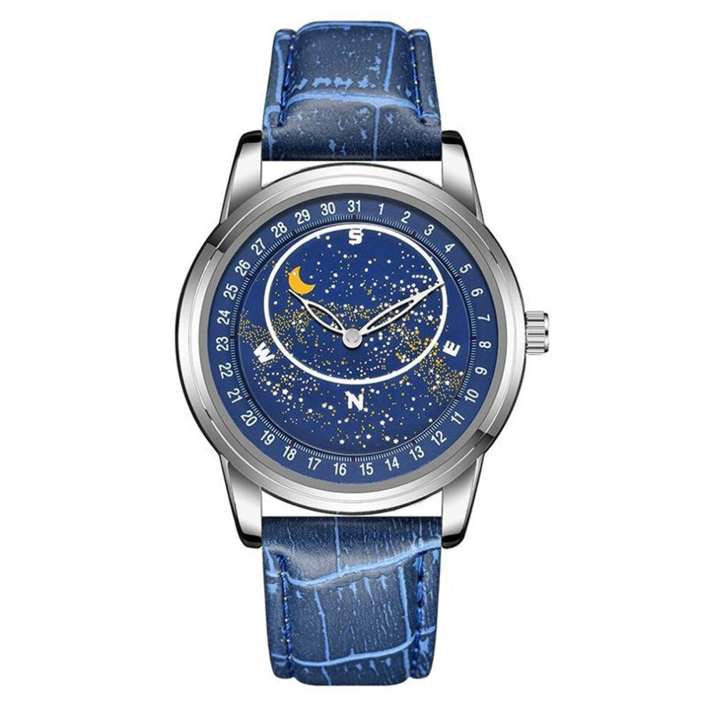 (blue) Creative Design Luminous Men&apos;s Quartz Watches Fashion Man&apos;s Wristwatches Best Gifts Clock For Husband,family,friend