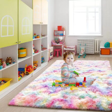 (160cm x 230cm (5ft 3" x 7ft 6")) Large Nonslip Shaggy Rugs Soft Fluffy Carpets for Kids Bedroom, Playroom, Hallway Runner & Area Rug