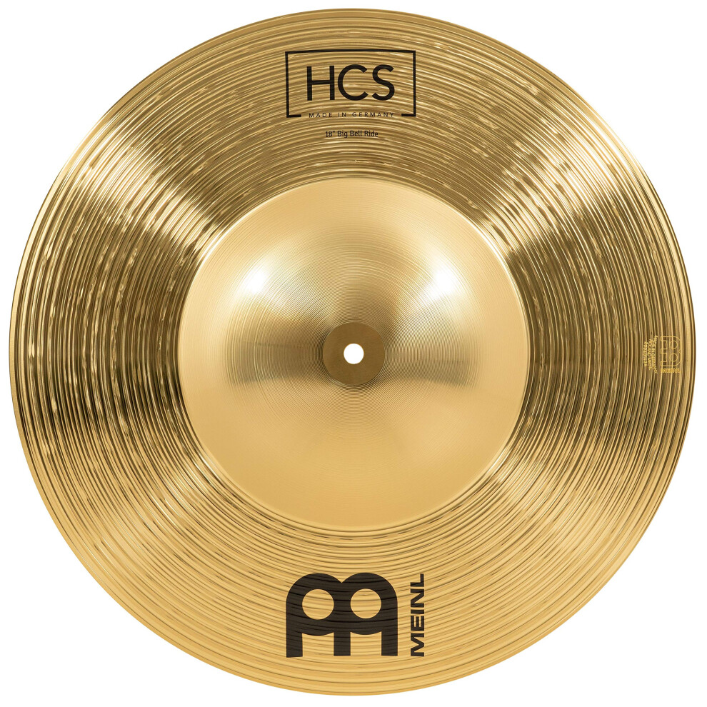 Meinl Cymbals HCS 18 Big Bell Ride Cymbal for Drum Set - Made in Germ
