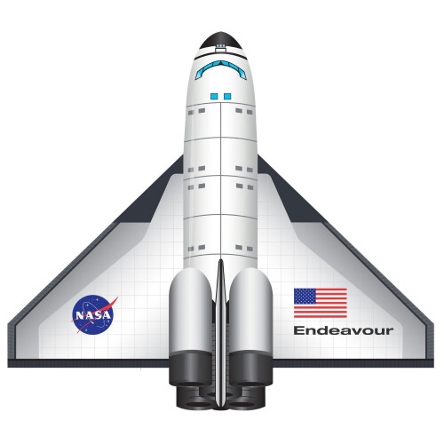 Windnsun FlightZone Spaceshuttle Endeavor Nylon Kite 52 polegadas wingspan