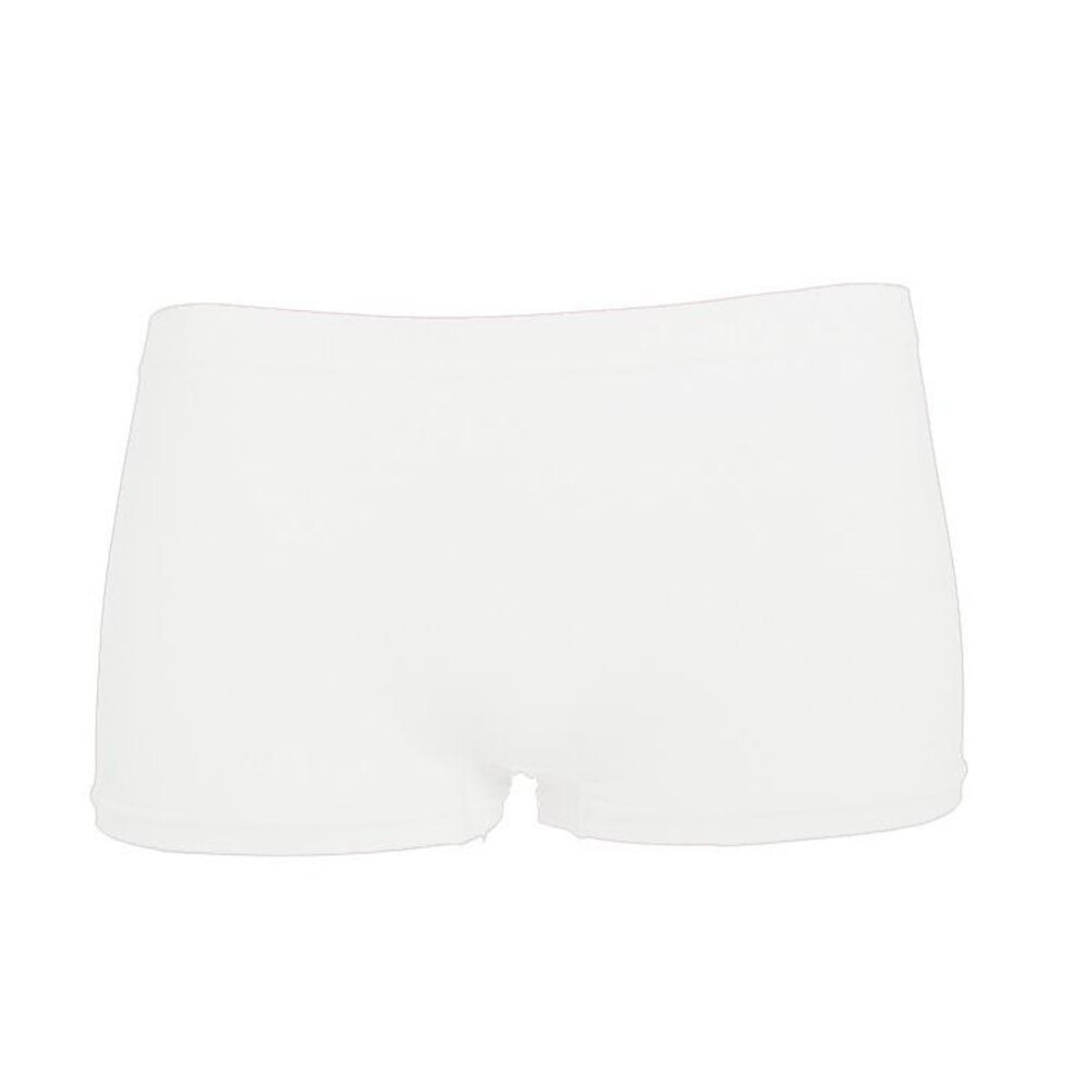 (white, onesize) Flarixa Seamless Panties For Women Mid Waist Boxer Briefs Summer Safety Shorts Solid Girls Boyshorts Female Elastic Boxer Shorts