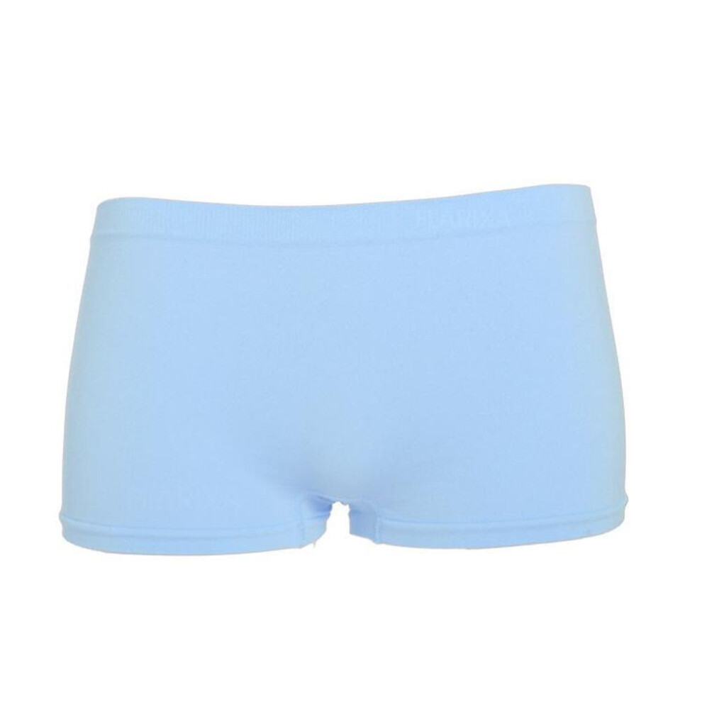 (blue, onesize) Flarixa Seamless Panties For Women Mid Waist Boxer Briefs Summer Safety Shorts Solid Girls Boyshorts Female Elastic Boxer Shorts