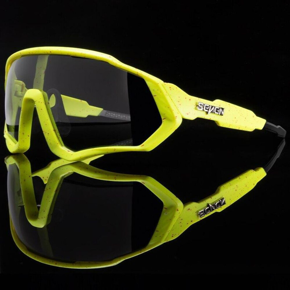 (yellow) Sport Cycling Glasses Bicycle Eyewear Mountain Bike Cycling Goggles Polarized Sunglasses