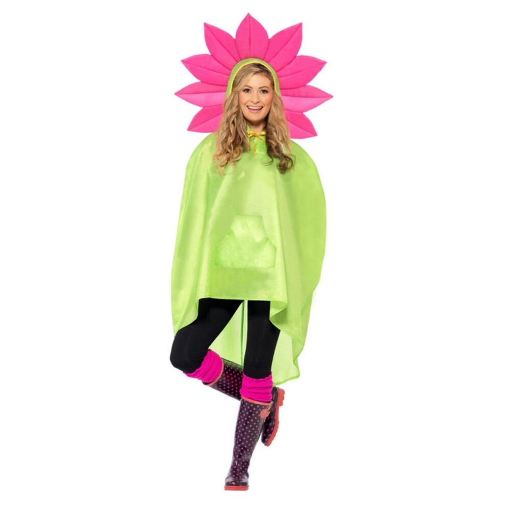 Smiffy's Unisex Adult Flower Party Poncho