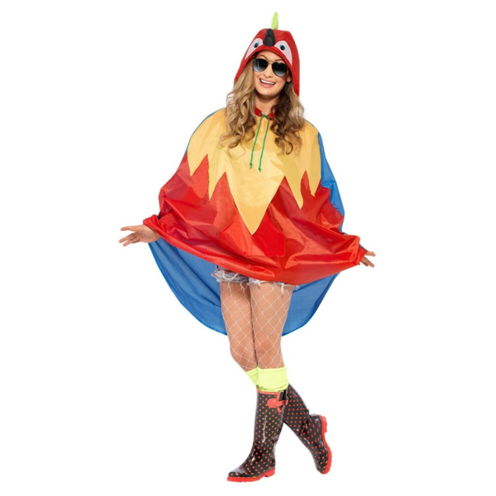 Smiffy's Unisex Adult Parrot Party Poncho