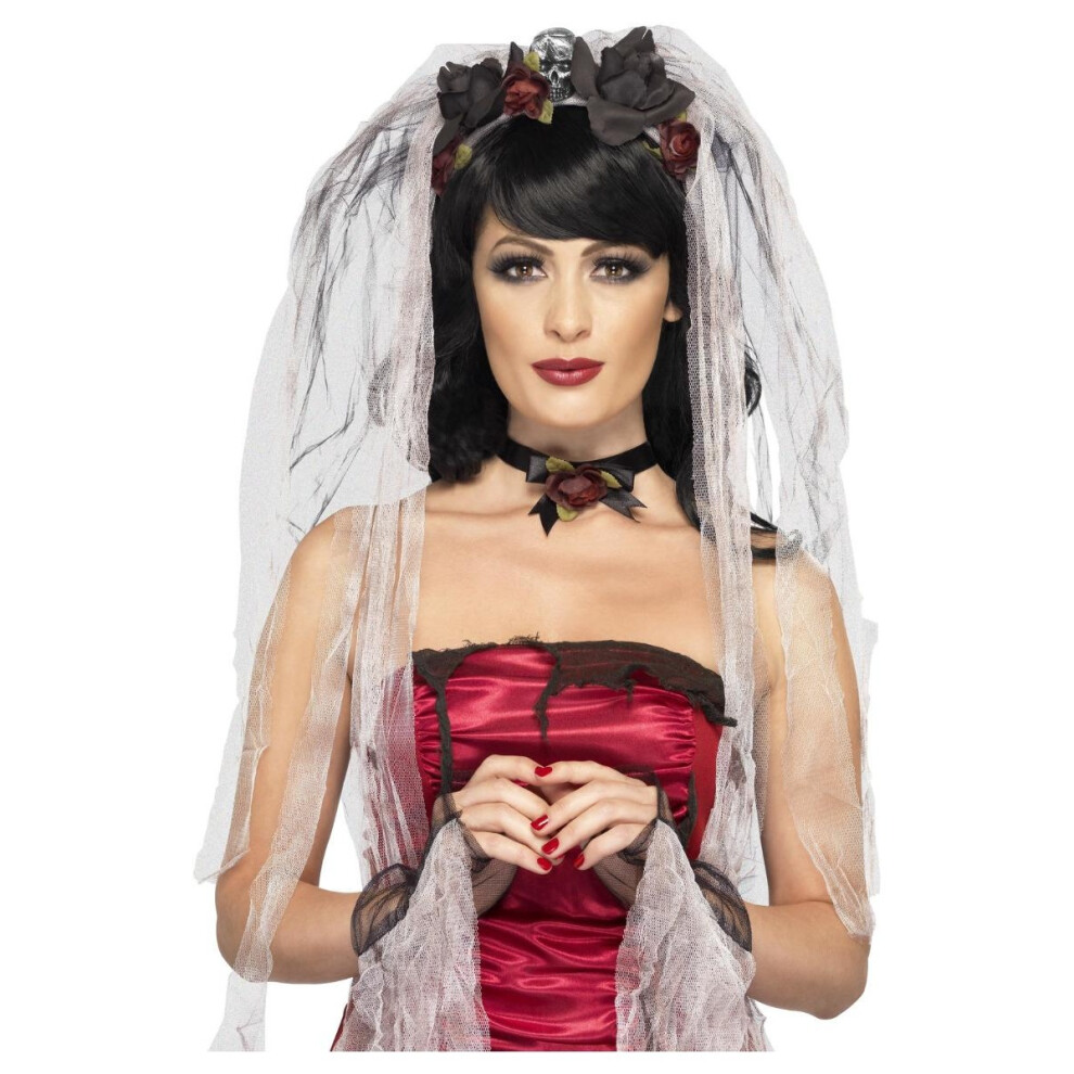 Smiffys Womens/Ladies Gothic Bride Costume Prop Set