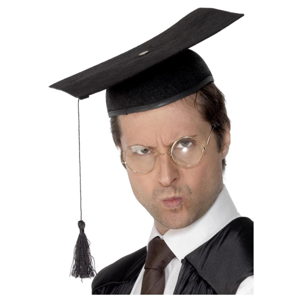 Smiffys Unisex Adult Felt Mortarboard Hat