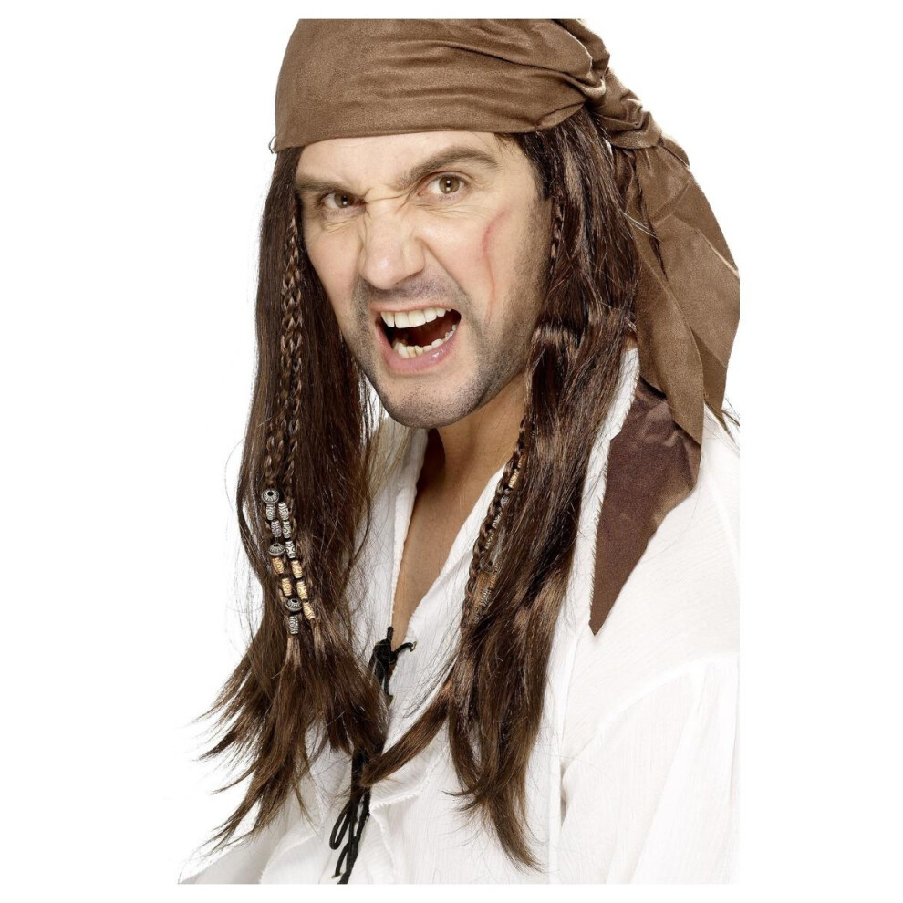 Smiffys Mens Buccaneer Pirate Wig