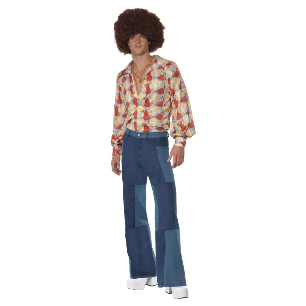 (XL R, Multicoloured) Smiffys Mens 70s Retro Costume Set