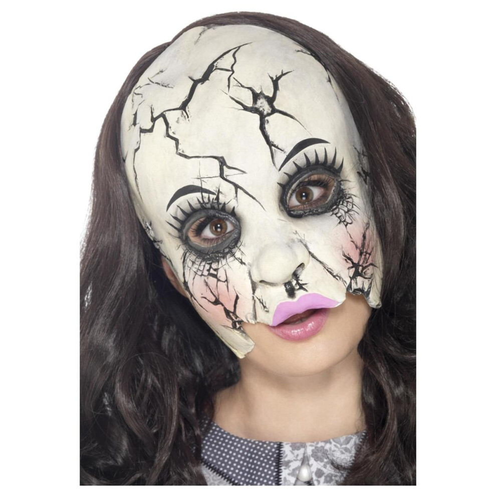 Smiffys Unisex Adult Damaged Doll Mask