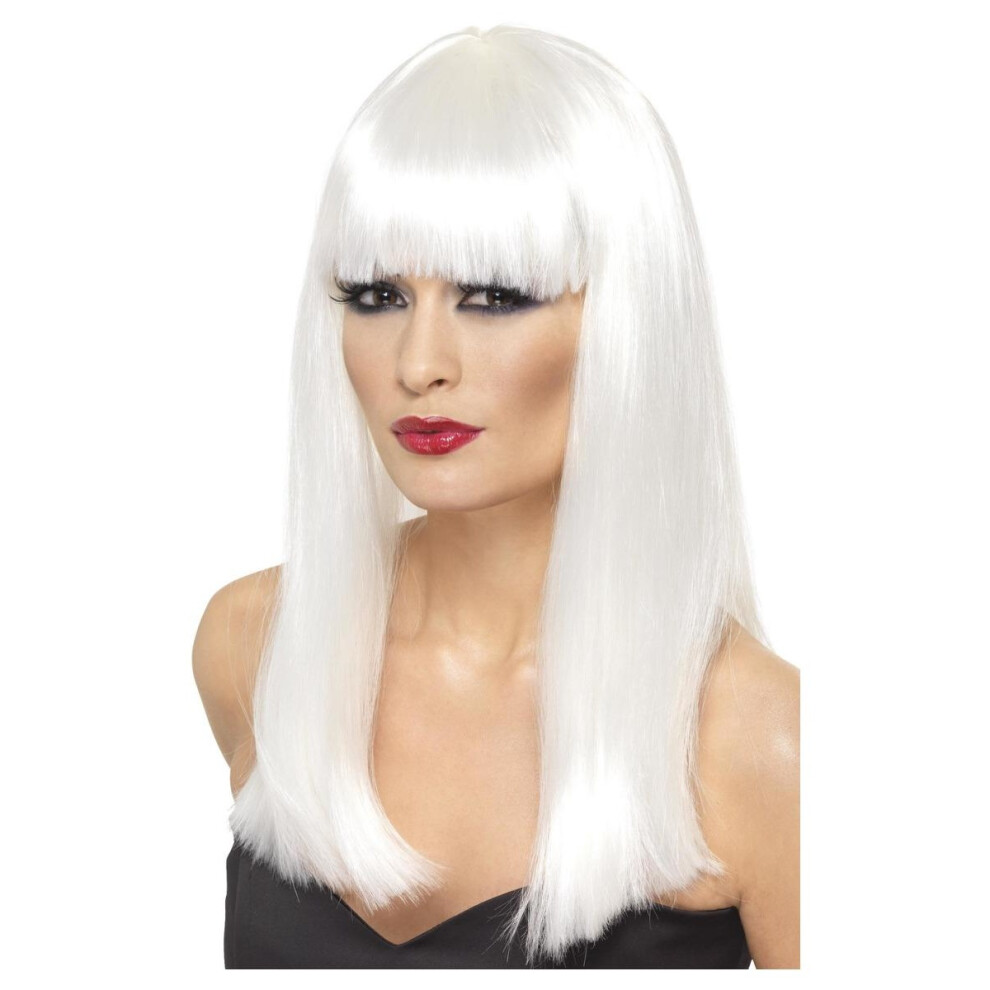 (One Size, White) Smiffys Womens/Ladies Glamourama Wig