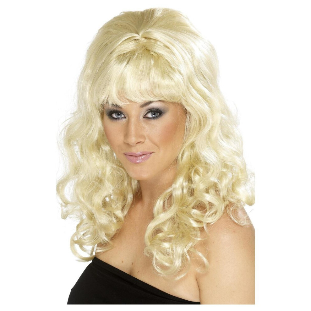 (One Size, Blonde) Smiffys Womens/Ladies Beehive Beauty Wig