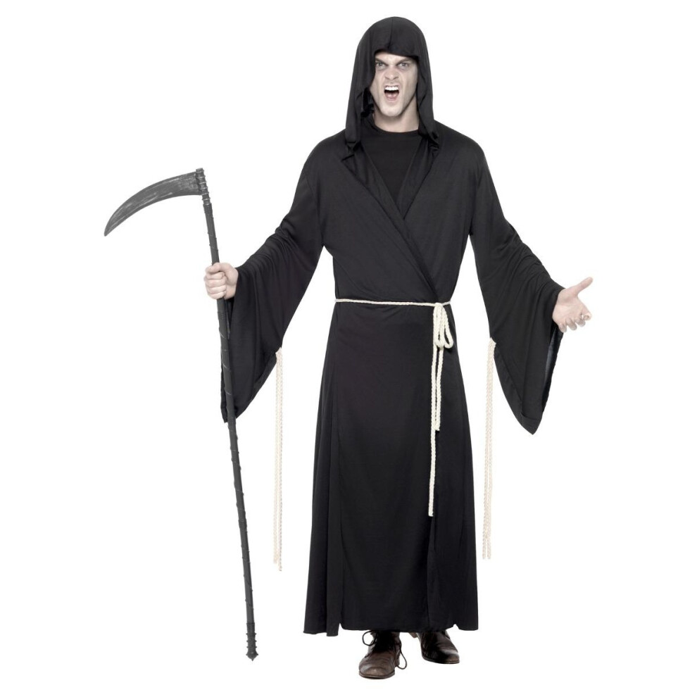 (M, Black) Smiffys Unisex Adult Grim Reaper Costume Set