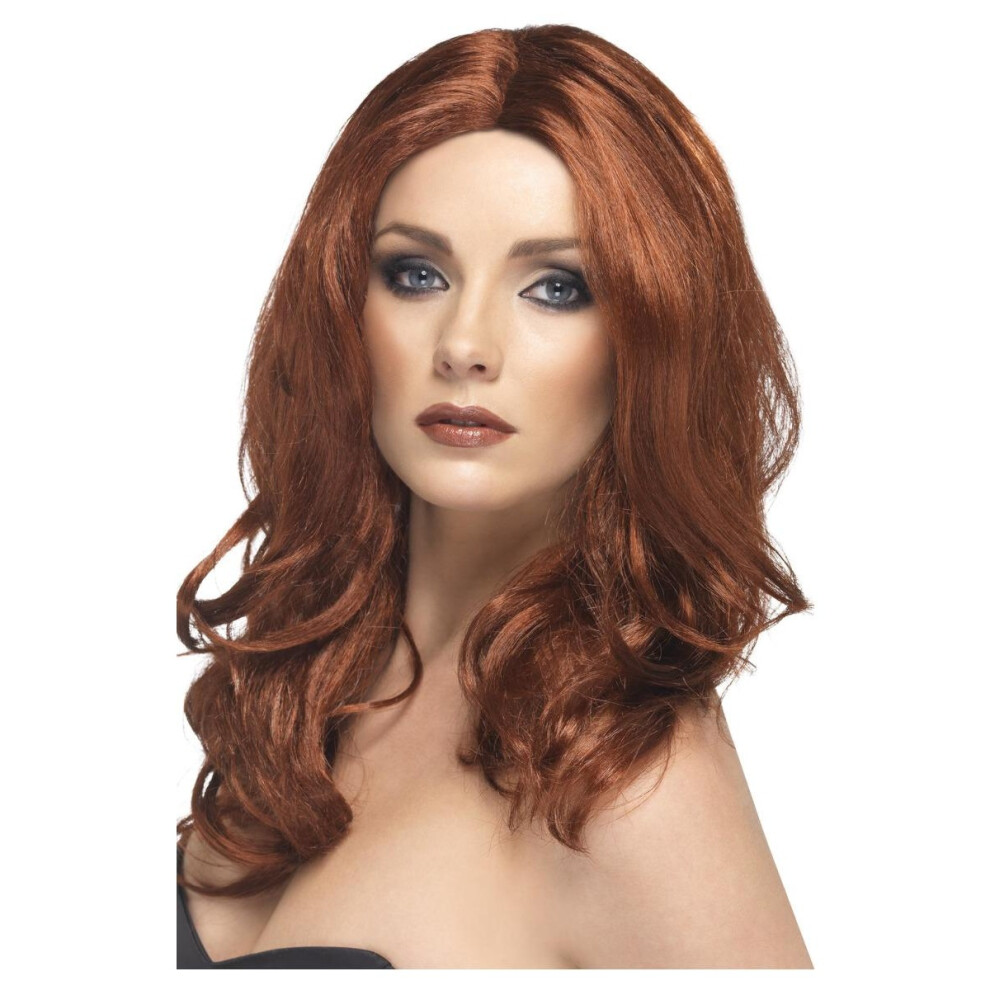 (One Size, Auburn) Smiffys Womens/Ladies Superstar Wig