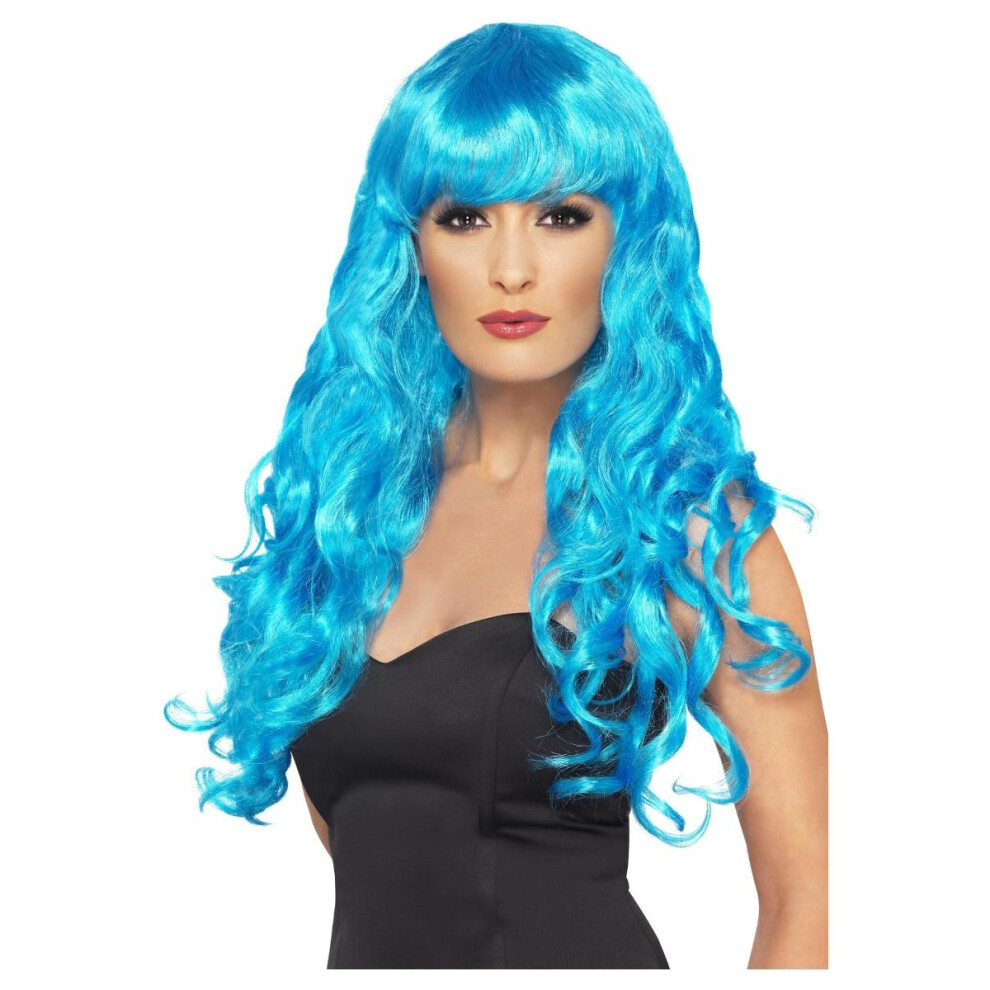 Smiffys (One ) Womens/Ladies Siren Wig Unisex Blue Size 36