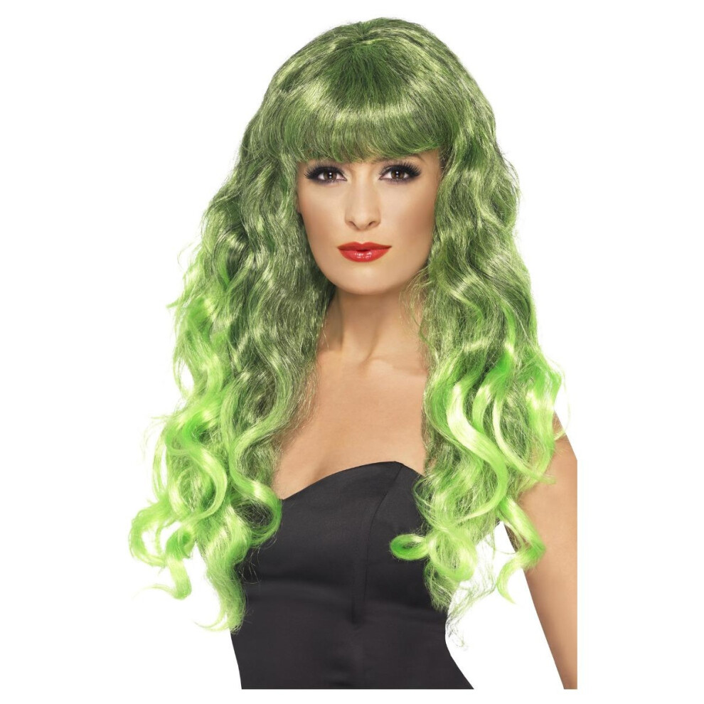 Smiffys (One ) Womens/Ladies Siren Wig Unisex Green Size 36