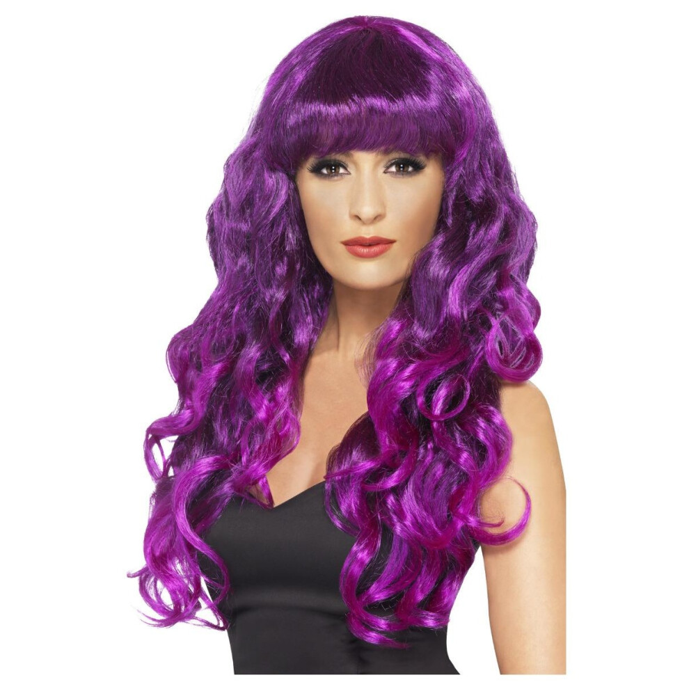 (One Size, Purple) Smiffys Womens/Ladies Siren Wig