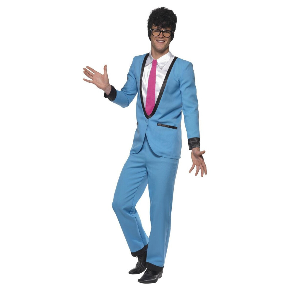 (M, Blue) Smiffys Mens Teddy Boy Costume Set