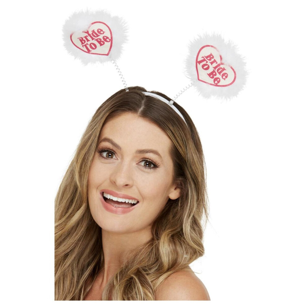 Smiffys Womens/Ladies Bride To Be Heart Bopper Headband