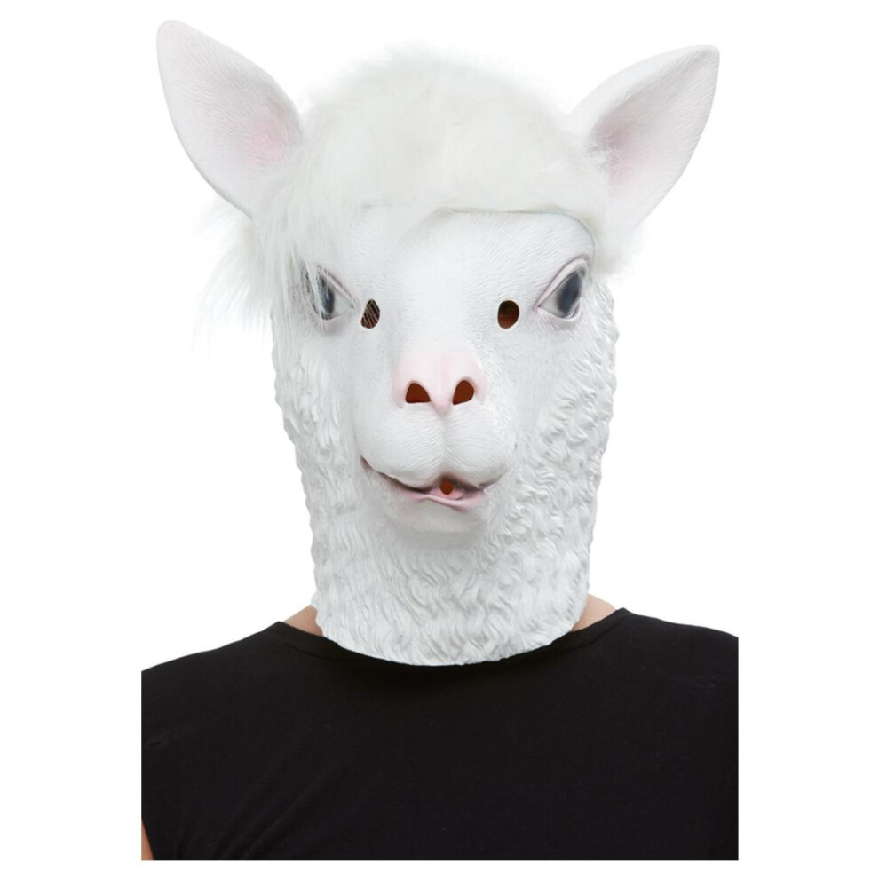 Smiffys Unisex Adult Llama Latex Mask